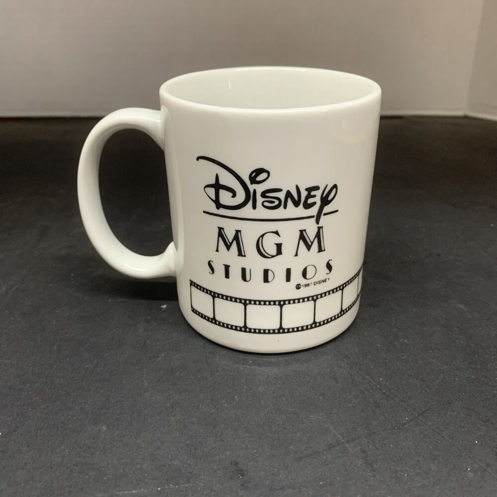 Mickey Mouse White Coffee Tea Cup Mug Ceramic Walt Disney MGM Studios 1987